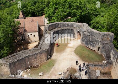 Francia Lot et Garonne Bas Quercy Fumel le Bonaguil castle Foto Stock