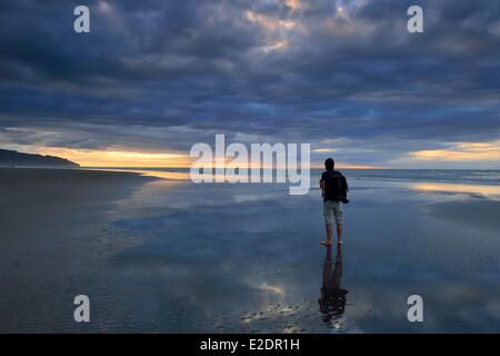 Nuova Zelanda Isola del nord regione di Waikato Raglan Te Kopua Beach Foto Stock