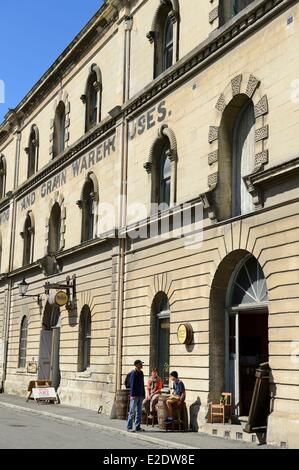 Nuova Zelanda, Isola del Sud, regione di Otago, Oamaru è un centro urbano sul lungomare con ben conservati edifici vittoriani dal 1880, Porto Street è allineato con i magazzini, le stalle e gli edifici commerciali Foto Stock