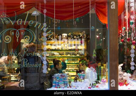 Francia Paris passaggio Jouffroy Valentin Le Valentin sala da tè Foto Stock