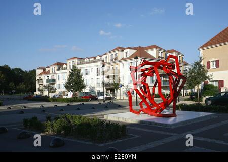 Francia Yvelines Trappes Place de la Paix Foto Stock