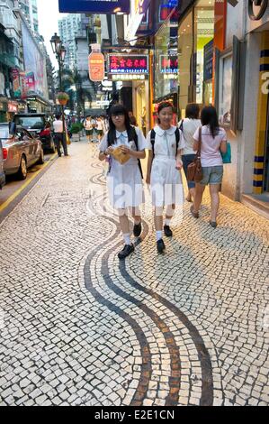 Cina Macao centro storico sono classificati come patrimonio mondiale dall' UNESCO Rua de Pedro Nolasco Da Silva Foto Stock