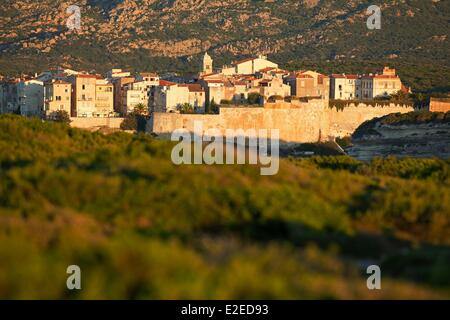 Francia, Corse du Sud, Bonifacio Città Alta Foto Stock