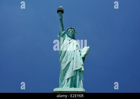 Stati Uniti, New York Liberty Island e la Statua della Libertà, il volto della  statua e la sua corona Foto stock - Alamy