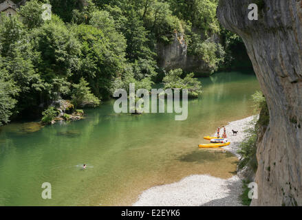 Francia Lozère Saint Chely du Tarn Tarn Causses e Cévennes Mediterraneo agro pastorale paesaggio culturale Foto Stock