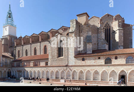 Francia, Pirenei orientali, Perpignan, Saint Jean cattedrale e il Campo Santo, il chiostro solo cimitero in Francia Foto Stock