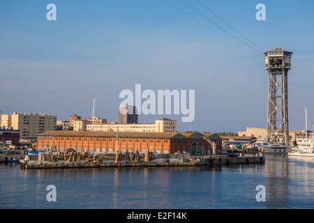 In Spagna, in Catalogna, Barcellona, Barceloneta, Port Vell, Torre Sant Sebastia Foto Stock