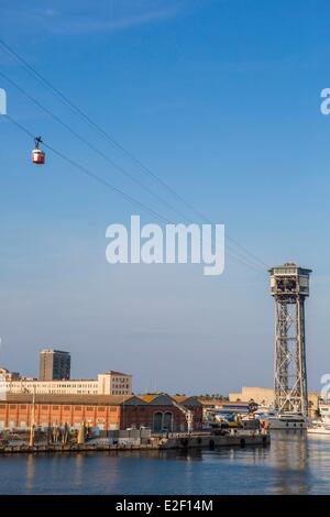 In Spagna, in Catalogna, Barcellona, Barceloneta, Port Vell, Torre Sant Sebastia Foto Stock