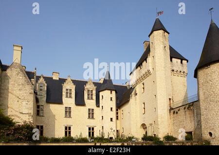 Francia, Indre et Loire, Lemere, Chateau de Rivau, facciata occidentale Foto Stock