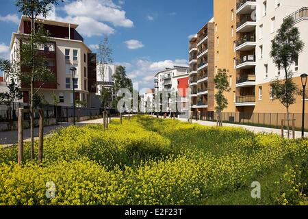 Francia, Val de Marne, Limeil Brevannes, Ecodistrict Les Temps di beni durevoli Foto Stock