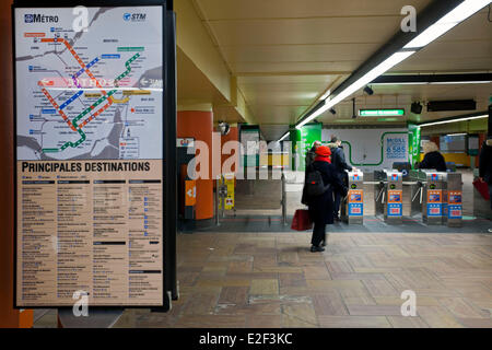 Canada, Provincia di Quebec, Montreal, la città sotterranea, McGill stazione della metropolitana Foto Stock