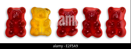 Alcuni gommoso colorato porta in luce posteriore Foto Stock