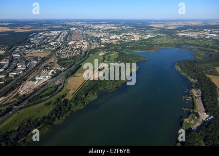 Francia, Yvelines, Trappes en Yvelines, il tempo libero e la riserva naturale di Saint Quentin en Yvelines (vista aerea) Foto Stock