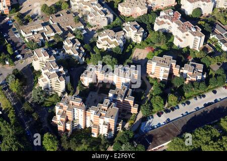 Francia, Yvelines, Trappes en Yvelines (vista aerea) Foto Stock