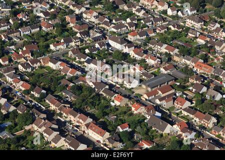 Francia, Yvelines, Trappes en Yvelines, la Boissiere (vista aerea) Foto Stock