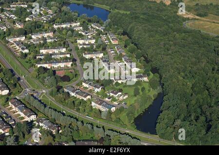 Francia, Yvelines, Trappes en Yvelines (vista aerea) Foto Stock