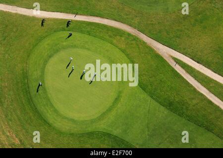 Francia Yvelines Trappes en Yvelines Blue Green golf leisure e la riserva naturale e il lago di Saint Quentin en Yvelines (antenna Foto Stock