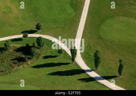 Francia Yvelines Trappes en Yvelines Blue Green golf leisure e la riserva naturale e il lago di Saint Quentin en Yvelines (antenna Foto Stock