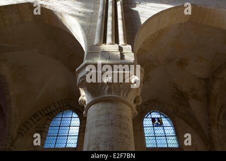 Francia Seine et Marne Champeaux interno del XII e del XIV secolo San Martino di Champeaux collegiata costruita all'inizio Foto Stock