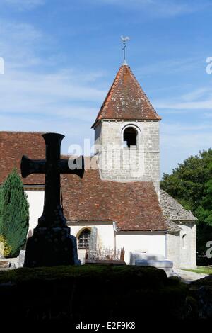 Francia, Cote d'Or, Reulle Vergy, Saint Saturnin chiesa Foto Stock
