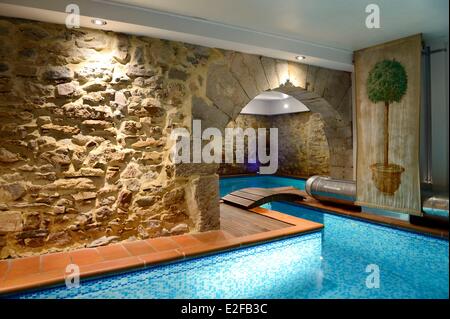 Francia, Rhone, Lione, il Grand Hotel des Terreaux, Piscina interna Foto Stock