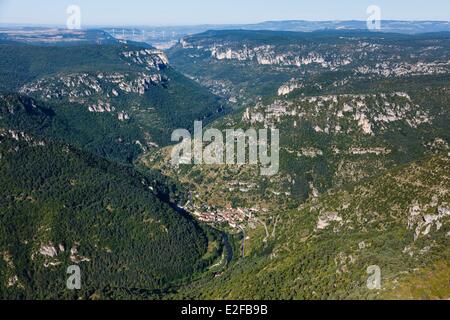 Francia Aveyron Parc Naturel Regional des Grands Causses (Parco Naturale Regionale dei Grands Causses) Causses e Cévennes Foto Stock