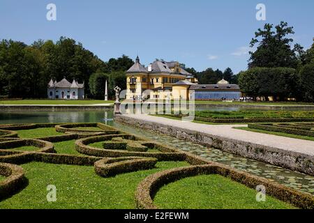 Austria, Land di Salisburgo, giardino di Palazzo Hellbrunn (Schloss Hellbrunn) Foto Stock