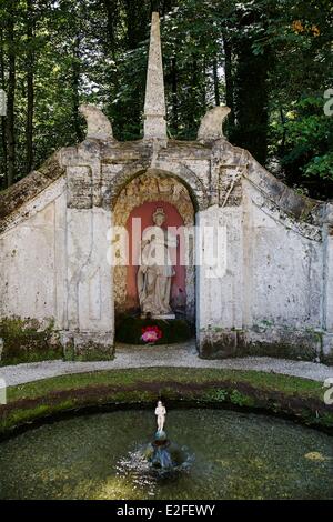 Austria, Land di Salisburgo, il Castello di Hellbrunn (Schloss Hellbrunn), la grotta di Venere Foto Stock