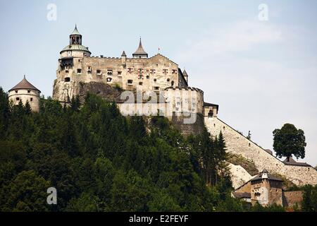 Austria salisburghese, Werfen, il castello di Hohenwerfen Foto Stock