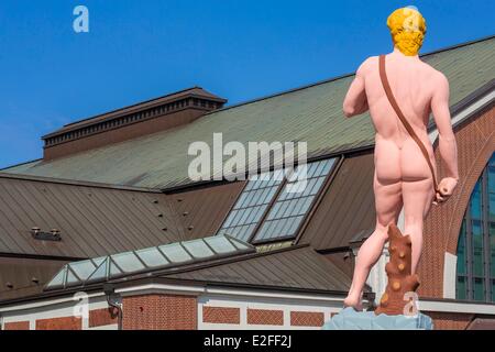 Germania Amburgo Deichtorhallen Hall di arte contemporanea dal titolo la statua del David di contemporaneo artista tedesco Hans Peter Feldmann Foto Stock