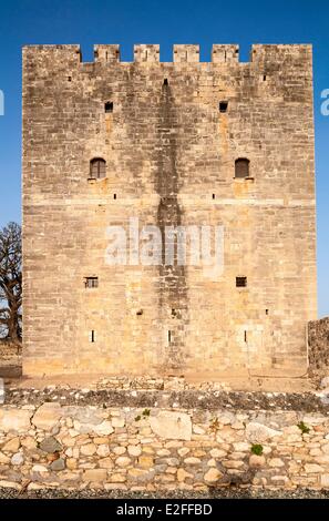 Cipro Limassol District il Castello di Kolossi una torre fortificata costruita nel 1454 dalla decisione del comandante della fine del Foto Stock