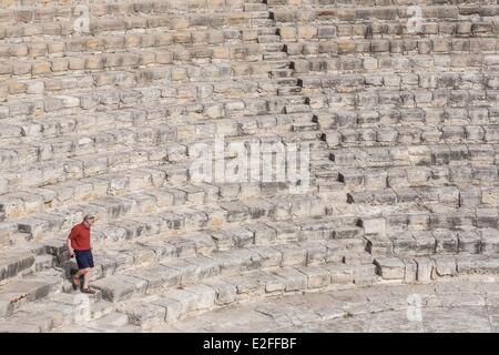 Cipro Limassol District Episkopi sito archeologico della antica città greco-romana di Kourion (teatro Odeon) con un Foto Stock