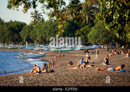 Indonesia, Bali, Lovina Beach, il beach Foto Stock