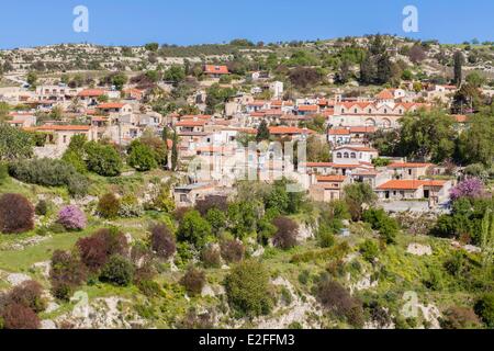 Cipro, Monti Troodos, regione vinicola del Laona, Vasa, il villaggio Foto Stock