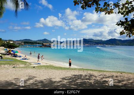 Indie occidentali Isole dei Caraibi del vento Saint Lucia North Island Gros Islet District Rodney Bay Pigeon Island National Park Foto Stock