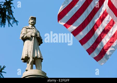 Stati Uniti Massachusetts Cape Cod monumento a Sandwich i soldati e marinai da 1911 offerti da William Eaton in memoria di Foto Stock
