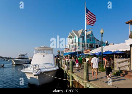 Stati Uniti, Massachusetts, Cape Cod, Martha's Vineyard island, Oak Bluffs Marina Foto Stock