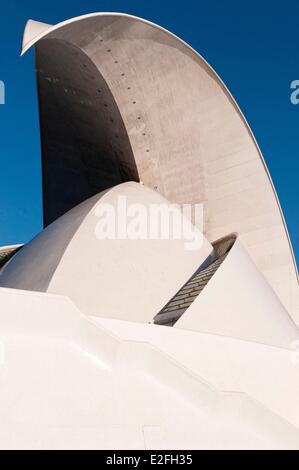 Spagna Isole Canarie Tenerife Island, Santa Cruz de Tenerife, opera dell'architetto Santiago Calatrava Foto Stock