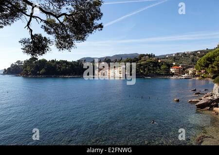 Italia Liguria lungomare di Rapallo Foto Stock