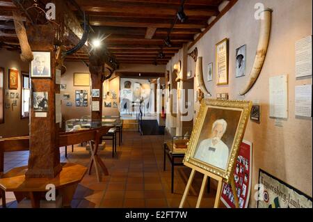 Francia Haut Rhin Kaysersberg casa natale e museo del medico Albert Schweitzer Foto Stock