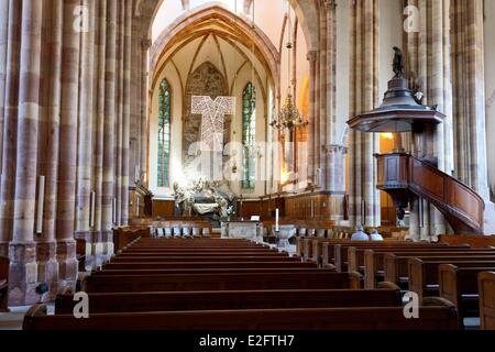 Francia Bas Rhin Strasburgo la chiesa San Tommaso il Maurice de Saxe Marechal de France mausoleo scolpito da Jean-Baptiste Foto Stock