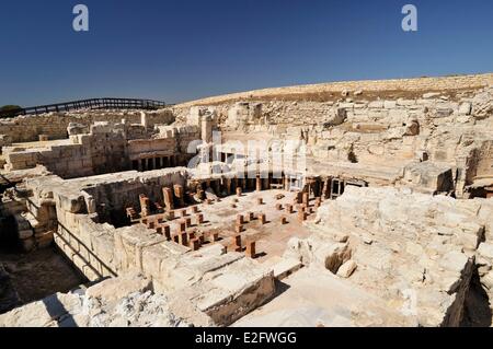 Cipro Limassol District Kourion sito archeologico rovine del Ninfeo o Bathhouses Foto Stock