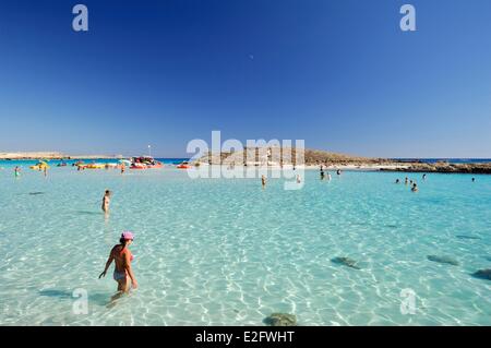 Cipro Famagusta District Ayia Napa Nissi Beach Foto Stock