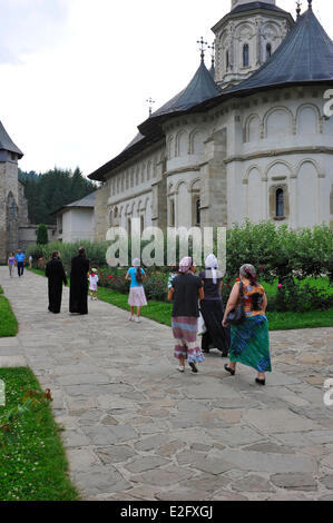 Moldavia Romania Bukovina regione Monastero di Putna chiesa del XV secolo Foto Stock