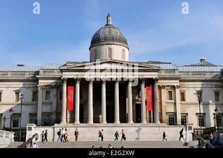 Regno Unito Londra Trafalgar square National Gallery Foto Stock