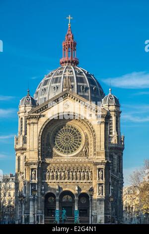 Francia Paris Place Saint-Augustin chiesa Saint-Augustin costruita tra 1860 e 1871 Foto Stock