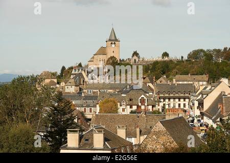 Francia Aveyron Aubrac altopiano Laguiole panoramica Foto Stock