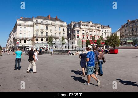 Francia Maine et Loire Angers luogo di raduno nel centro della città Foto Stock