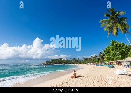 Sri Lanka provincia meridionale del distretto di Galle Unawatuna beach Foto Stock