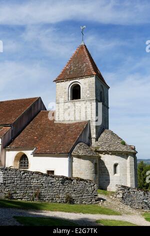Francia Cote d'Or Reulle Vergy chiesa Foto Stock